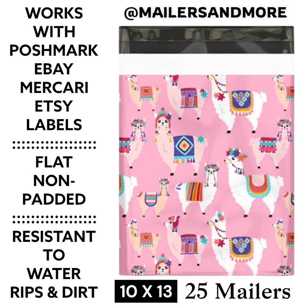 25 10X13 Poly Mailers Drama Llama, Shipping Envelopes PRICE IS FIRM - Picture 2 of 9